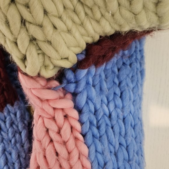 VRG GRL Chunky Multi color Cardigan Sweater - Picture 7 of 8